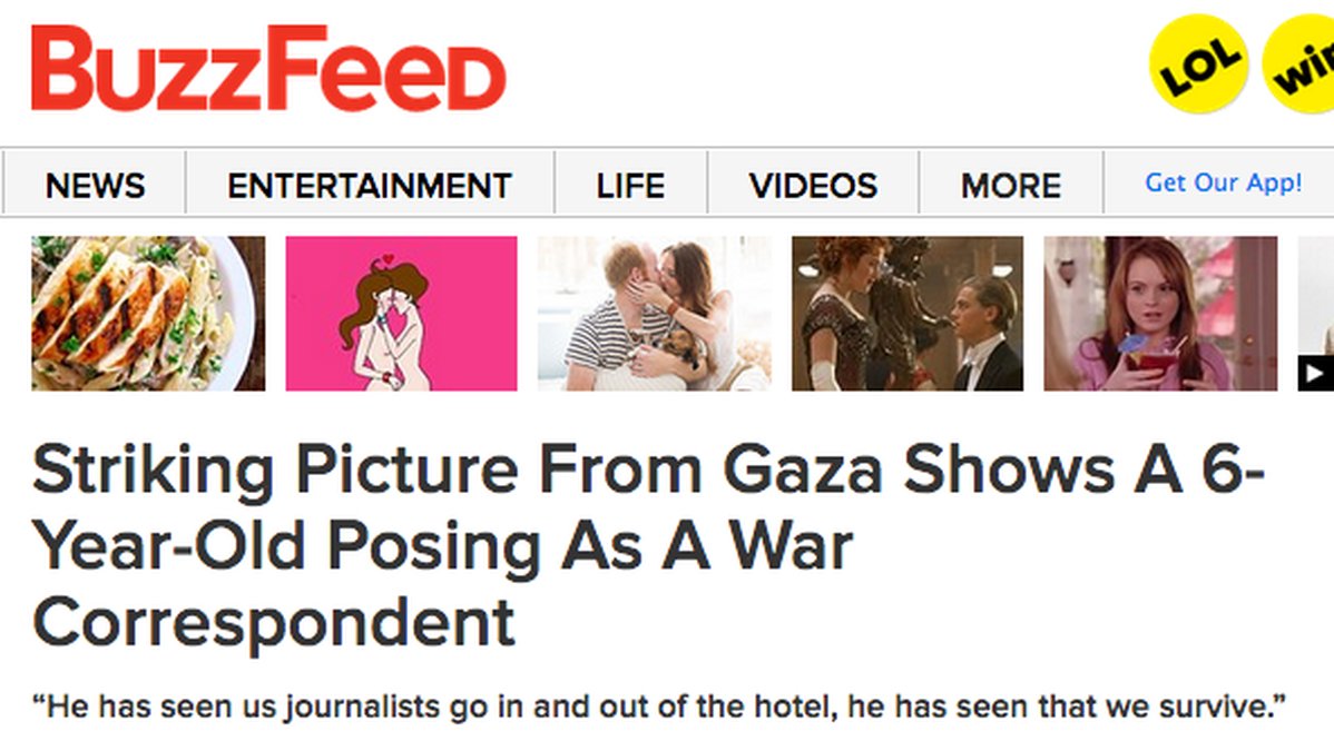 Buzzfeed skrev om bilden under måndagen. 